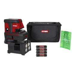 STIER Kreuzlinienlaser 150° x 130° mit 5 Lotpunkten, grün