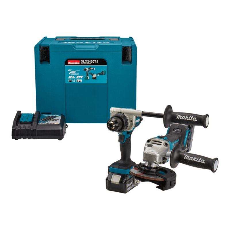 Makita Akku Kombi-Set 18 V Bohren, Schrauben und Schleifen DLX2430TJ