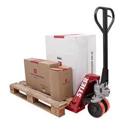 STIER Gabelhubwagen Tragkraft 3000kg Gabellänge 1150mm PU-Reifen