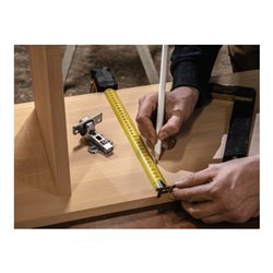 STABILA Taschenbandmaß BM 300, 8 m (26'), doppelseitige cm/inch-Skala, SPIKES-Haken