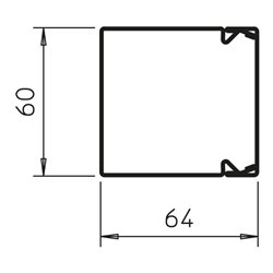 OBO Bettermann Vertr Leitungsführungskanal 2m 60x60mm LKM60060FS