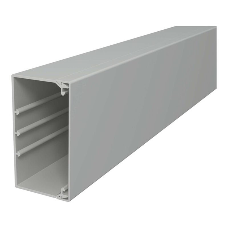 OBO Bettermann Vertr Wand+Deckenkanal m.Obert. 60x110mm PVC sgr WDK60110GR m.Lochung