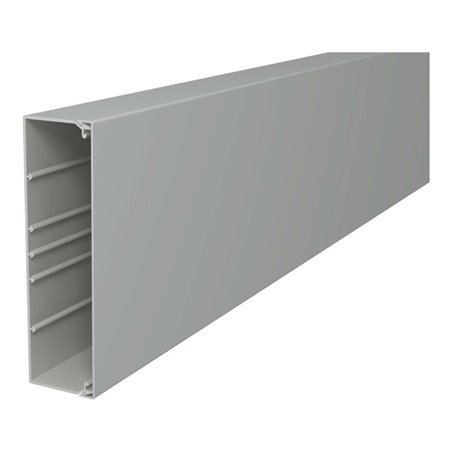 OBO Bettermann Vertr Wand+Deckenkanal m.Obert. 60x210mm,PVC sgr WDK60210GR m.Lochung