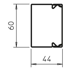 OBO Bettermann Vertr Leitungsführungskanal 2m 40x60mm LKM40060FS