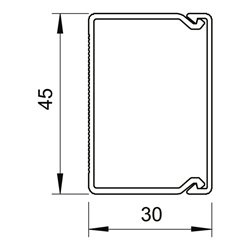 OBO Bettermann Vertr Wand+Deckenkanal 30x45mm,PVC WDK30045RW