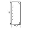 OBO Bettermann Vertr Wand+Deckenkanal m.Obert. 60x150mm,PVC WDK60150CW