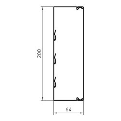 OBO Bettermann Vertr Leitungsführungskanal 2m 60x200mm LKM60200FS