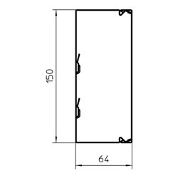 OBO Bettermann Vertr Leitungsführungskanal 2m 60x150mm LKM60150FS
