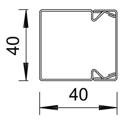 OBO Bettermann Vertr Leitungsführungskanal 2m 40x40mm LKM40040RW