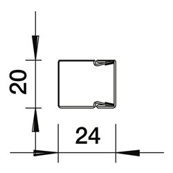 OBO Bettermann Vertr Leitungsführungskanal 2m 20x20mm LKM20020FS