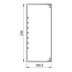 OBO Bettermann Vertr Wand+Deckenkanal m.Obert. 100x230mm,PVC WDK100230CW
