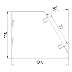 OBO Bettermann Vertr Geräteeinbaukanal 133x110x2000 GEK-SA133110RW