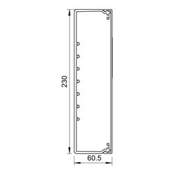 OBO Bettermann Vertr Wand+Deckenkanal m.Obert. 60x230mm,PVC WDK60230RW