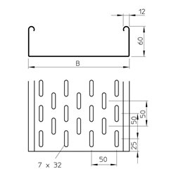 OBO Bettermann Vertr Kabelrinne 60x200mm SKS 620 FS
