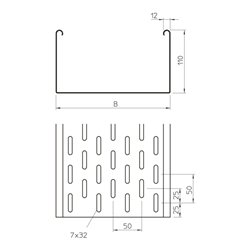 OBO Bettermann Vertr Kabelrinne 110x100mm SKS 110 FS