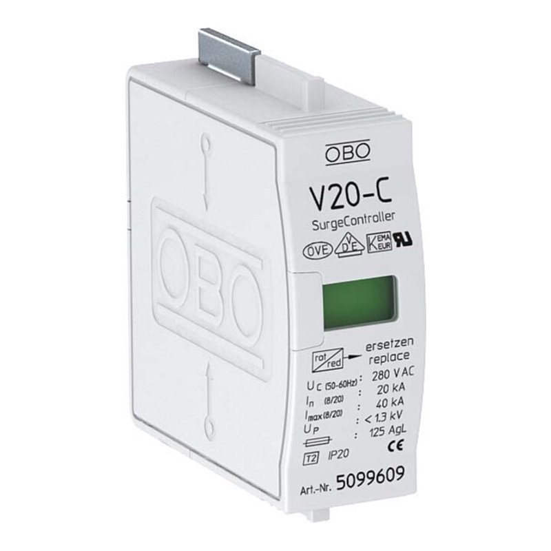 OBO Bettermann Vertr Oberteil f.Übersp.ableiter Modul 220V V20-C 0-280