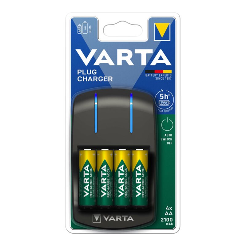 Varta Cons.Varta Ladegerät Easy Plug Char. inkl. 4AA 2100mAh 57647(4x56706)