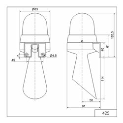 Werma Blitzlicht-Hupe 24V AC/DC rt 42512075