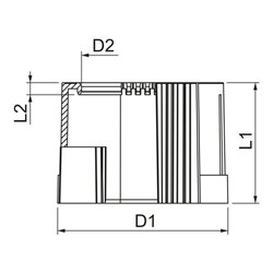 OBO Bettermann Vertr Rohrendtülle teilbar, PG 129 TB PG36