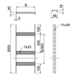 OBO Bettermann Vertr Kabelleiter standard Gelo. 410mm FT SL 62 400