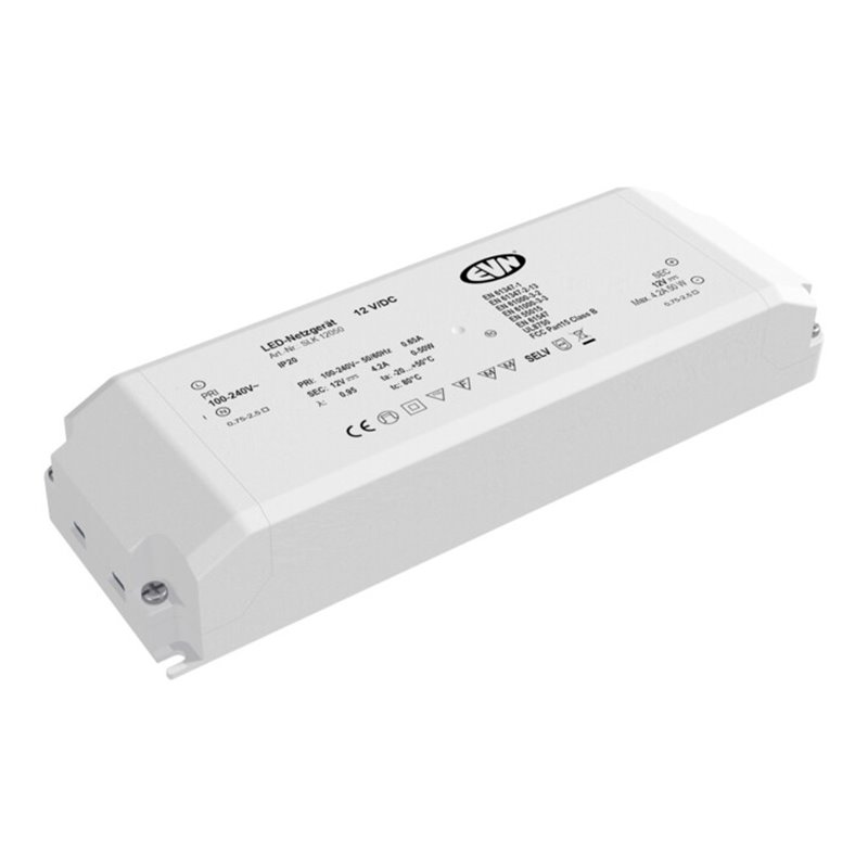 EVN Lichttechnik LED-Netzgerät 12VDC 1-50 Watt SLK 120 50