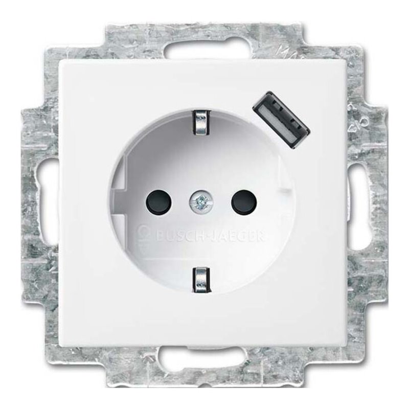 Busch-Jaeger SCHUKO USB-Steckdose alpinweiß 20 EUCBUSB-914