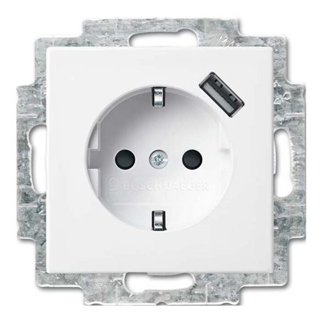 Busch-Jaeger SCHUKO USB-Steckdose alpinweiß 20 EUCBUSB-914