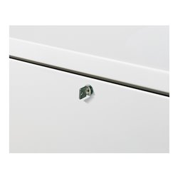 C+P Werkzeugschrank mit Schiebetüren innen 4 Böden Front Lichtgrau Korpus Lichtgrau