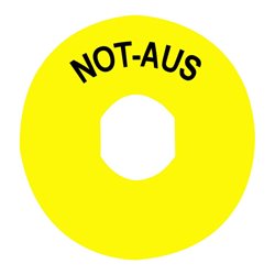 Schneider Electric Not-Halt-Schild D90 rund gelb ZBY8230