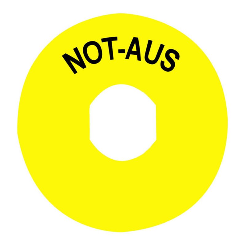 Schneider Electric Not-Halt-Schild D90 rund gelb ZBY8230