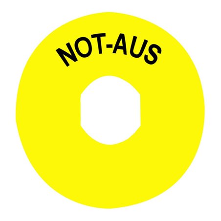 Schneider Electric Not-Halt-Schild D90 rund gelb ZBY8230