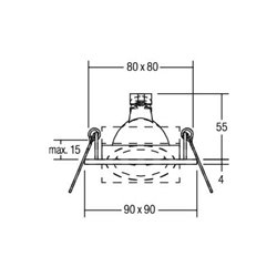Brumberg Leuchten Einbaustrahler 50W alu-mt 00512811