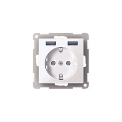 Merten SCHUKO-Steckdose m.USB Ladegerät aws MEG2366-0325