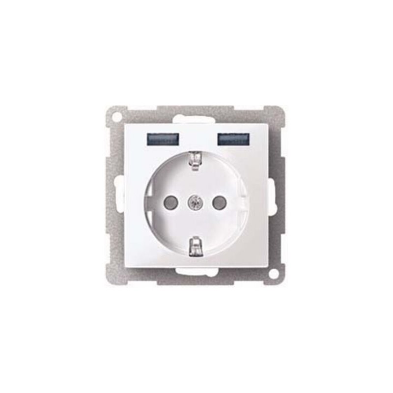 Merten SCHUKO-Steckdose m.USB Ladegerät aws MEG2366-0325