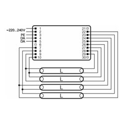 OSRAM BETRIEBSGERÄTE EVG QTI DALI 4X14/24 DIM
