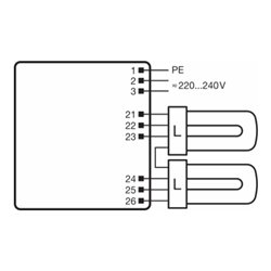OSRAM BETRIEBSGERÄTE Elektronischer Trafo QTP-DE 2x10/13/22024