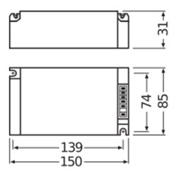 OSRAM BETRIEBSGERÄTE Elektronischer Trafo PTi 150/220-240 S