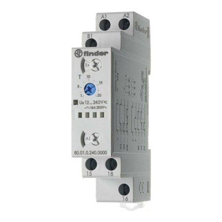 Finder Multifunktions-Zeitrelais 12-240V AC/DC,1W,16A 80.01.0.240.0000