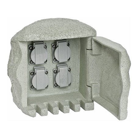 EVN Lichttechnik Gartenenergieverteiler Steinform 4-fach 230 418