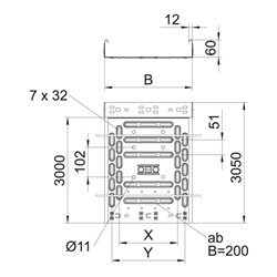 OBO Bettermann Vertr Kabelrinne m.Verbinder 60x400mm RKSM 640 FS