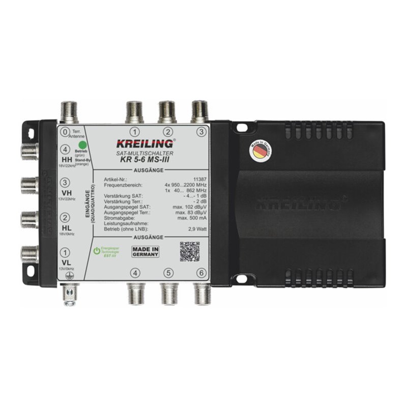 Kreiling Tech. Multischalter 4+1 Ein., 6 Teil. KR 5-6 MS-III