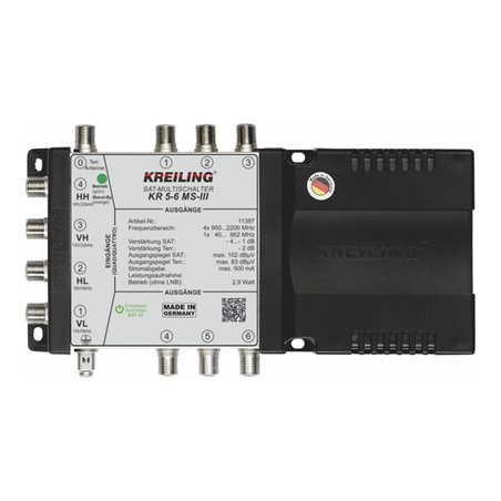 Kreiling Tech. Multischalter 4+1 Ein., 6 Teil. KR 5-6 MS-III