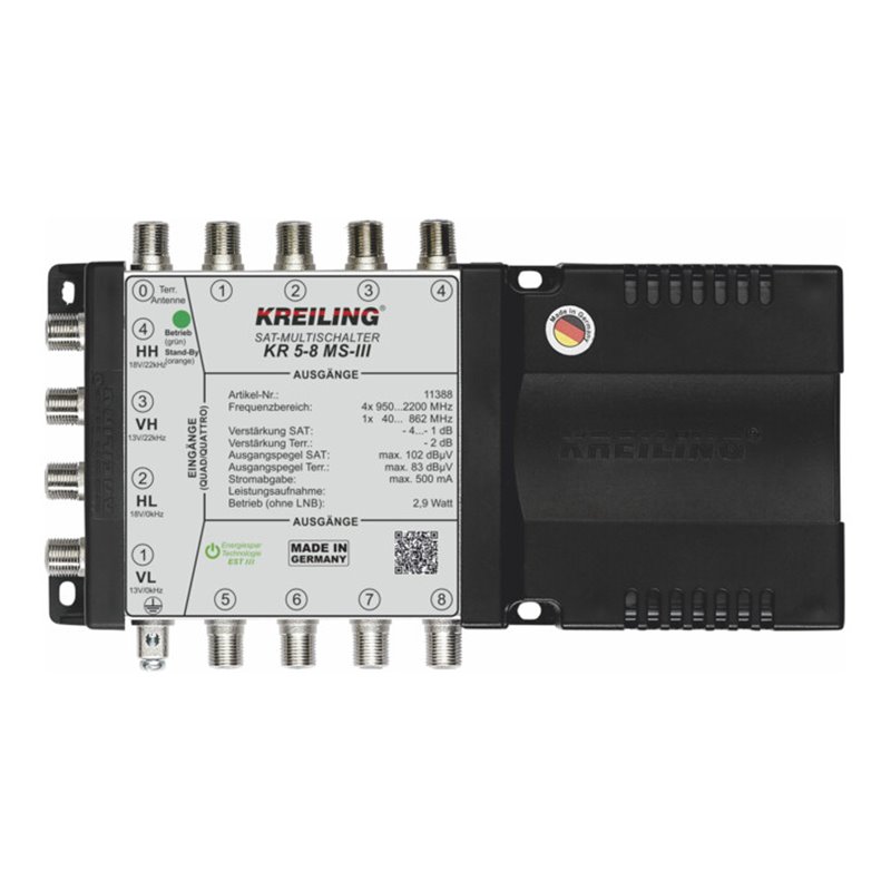 Kreiling Tech. Multischalter 4+1 Ein., 8 Teil. KR 5-8 MS-III