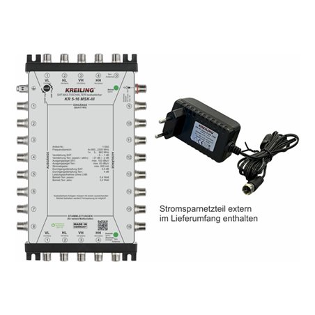 Kreiling Tech. Multischalter kaskadierbar 4+1 Ein., 16 Teil. KR 5-16 MSK-III