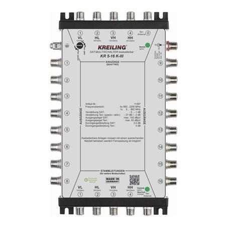 Kreiling Tech. Multischalter kaskadierbar 4+1 Ein., 16 Teil. KR 5-16 K-III