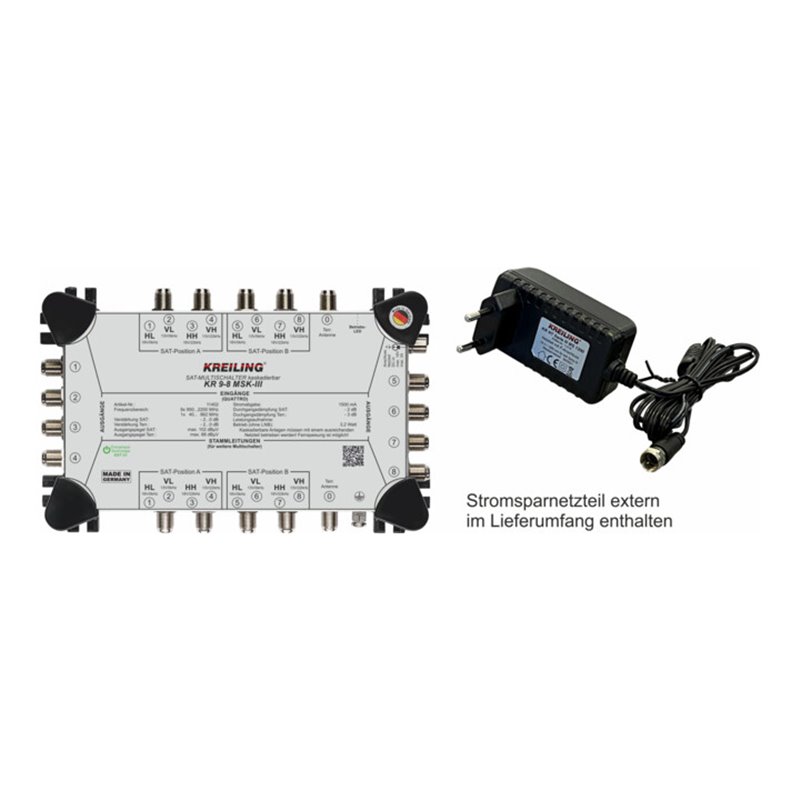 Kreiling Tech. Multischalter kaskadierbar 8+1 Ein., 8 Teil. KR 9-8 MSK-III