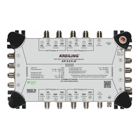 Kreiling Tech. Multischalter kaskadierbar 8+1 Ein., 8 Teil. KR 9-8 K-III