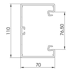 OBO Bettermann Vertr Geräteeinbaukanal o. OT m.Bodenlochung GK-70110RW