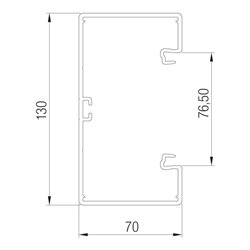 OBO Bettermann Vertr Geräteeinbaukanal o. OT m.Bodenlochung GK-70130RW