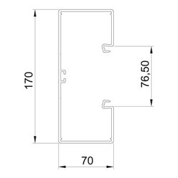 OBO Bettermann Vertr Geräteeinbaukanal o. OT m.Bodenlochung GK-70170RW